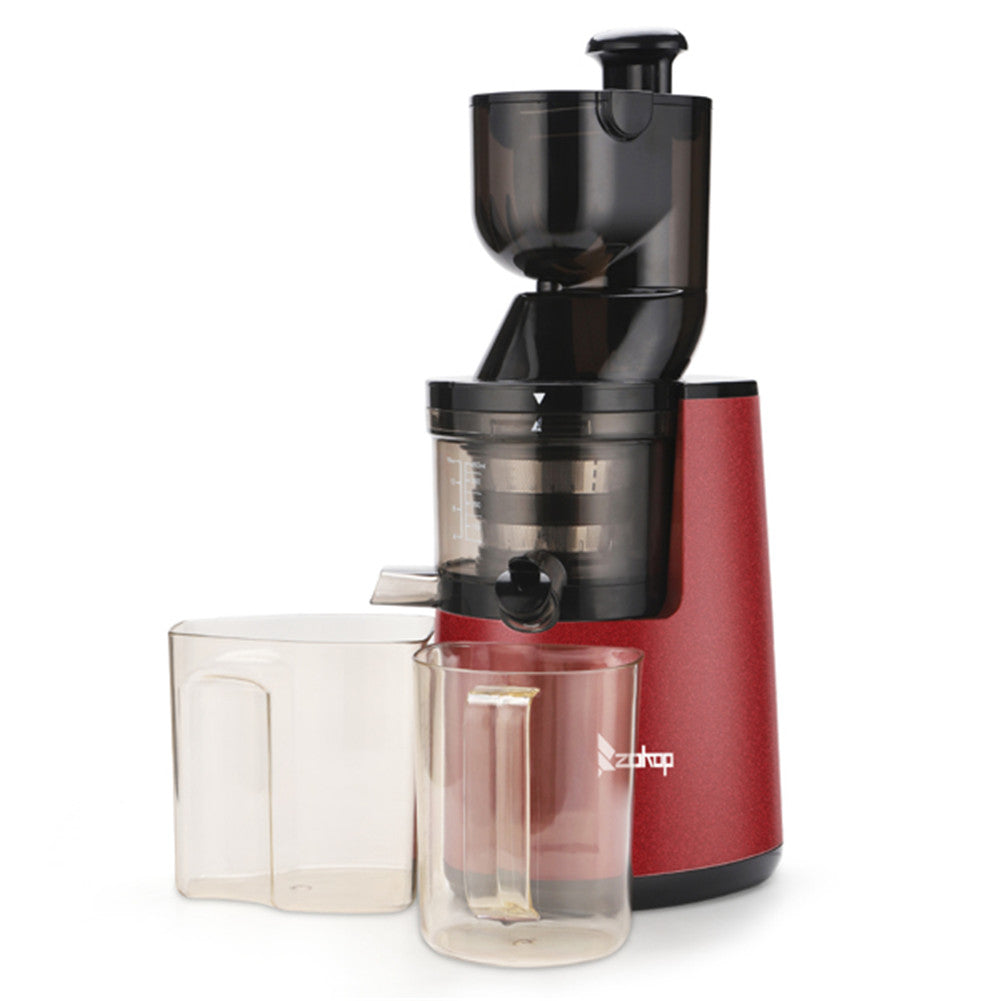 ZOKOP 1500ml Slow Juicer Set Juicer Jar Pulp Collector Red