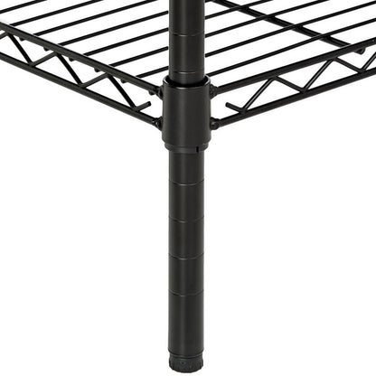 RONSHIN 5-Layer Metal Shelf Rack Storage Rack for Kitchen Laundry Bathroom 180*90*35 Black
