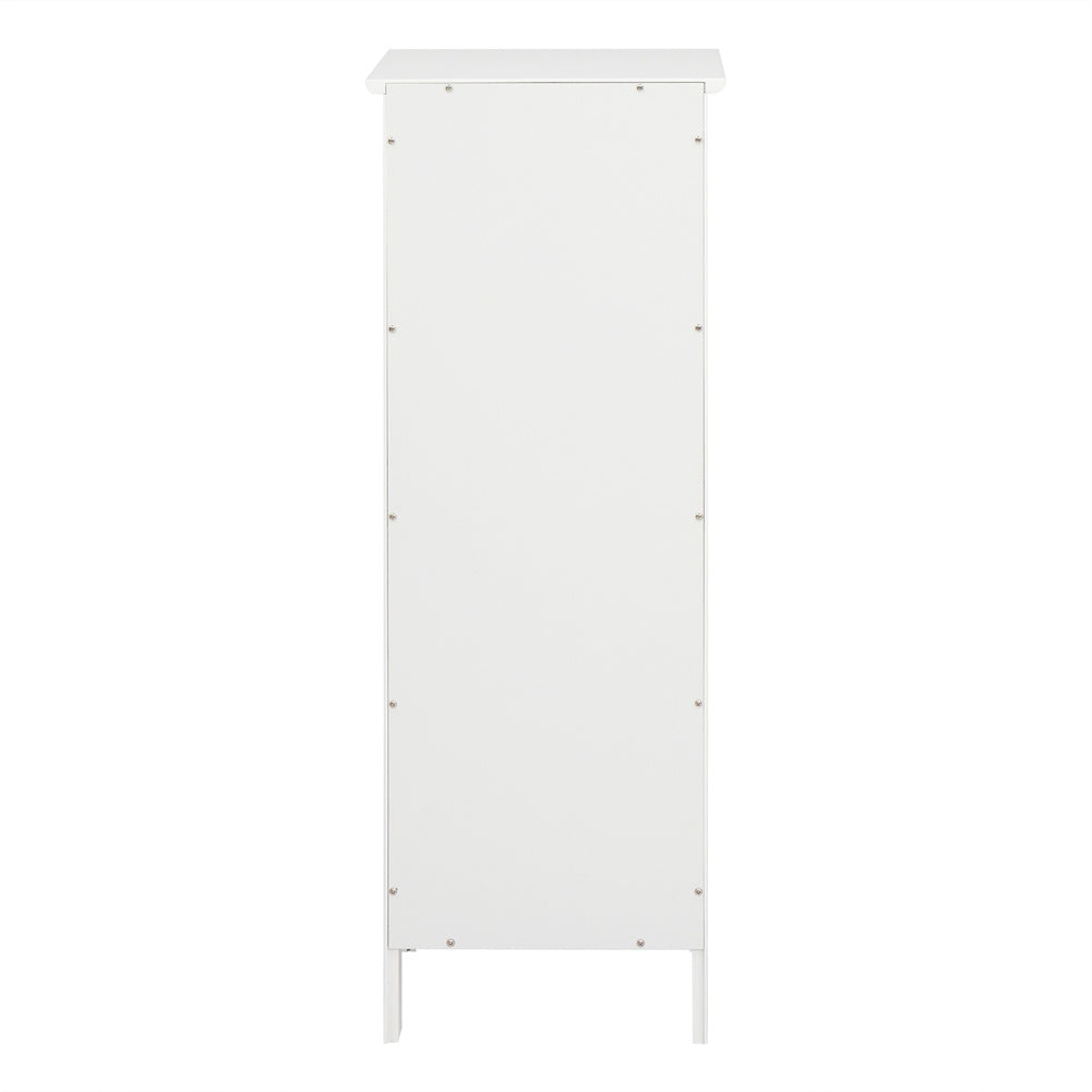 AMYOVE 4-Drawer Storage Cabinet Bathroom Storage Organizer White
