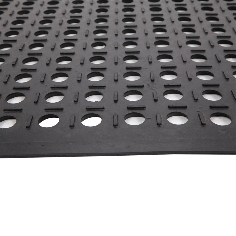 DISHYKOOKER Rubber Hexagonal Mat Waterproof Anti-Slip Floor Mat for Bars Kitchen Restaurants 60x90cm