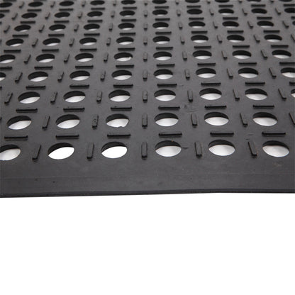 DISHYKOOKER Rubber Hexagonal Mat Waterproof Anti-Slip Floor Mat for Bars Kitchen Restaurants 60x90cm