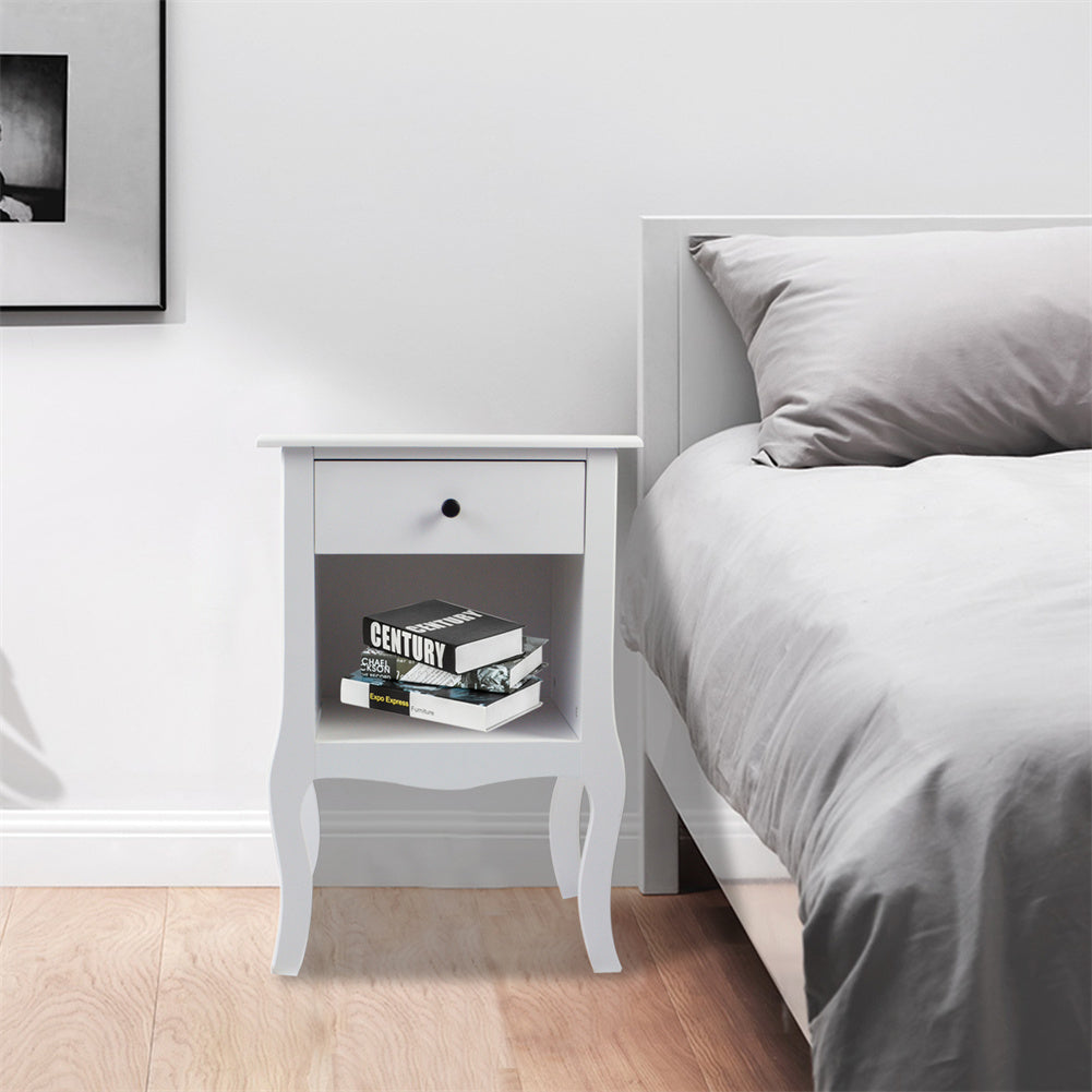 AMYOVE Premium Night Stands with Storage Drawer Shelf Bedside Table End Table