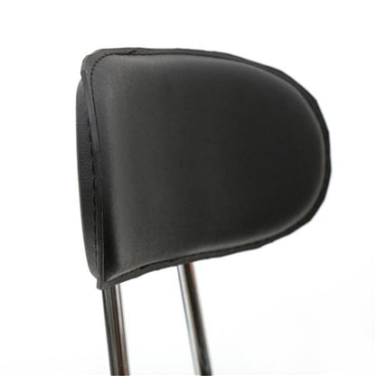 ALICIAN Rolling Swivel PU Leather Salon Stool Office Chair with Back Support Black