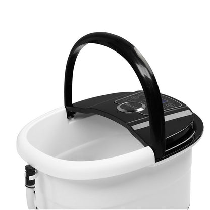 DSSTYLES Foot Bath with Touch Screen Digital Display Automatic Roller Black