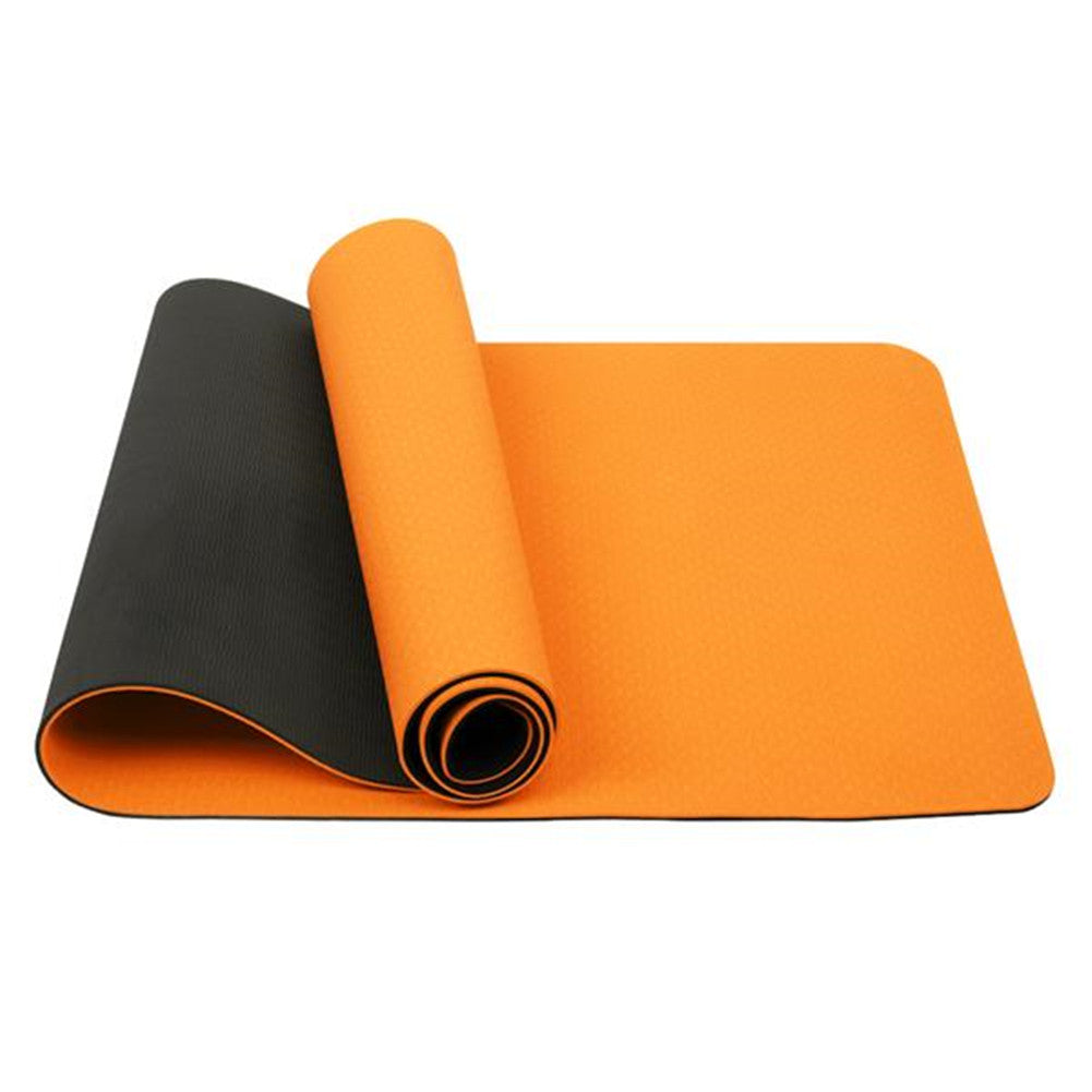 DSSTYLES TPE Yoga Mat 183*61*6cm Non-slip Gym Pad  Orange