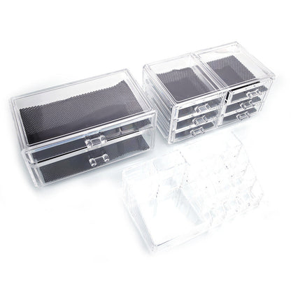 RONSHIN 3pcs/set Transparent Cosmetic Storage Rack Transparent