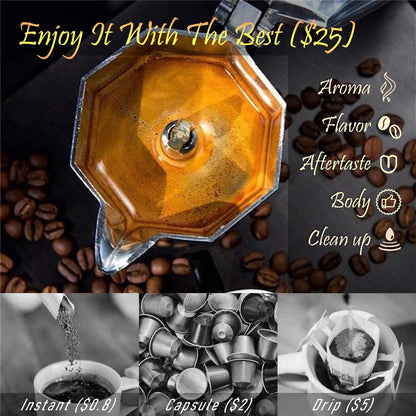 DISHYKOOKER 6Oz Espresso Pot 3 Cup Moka Pot Italian Cuban Greca Coffee Pot Red