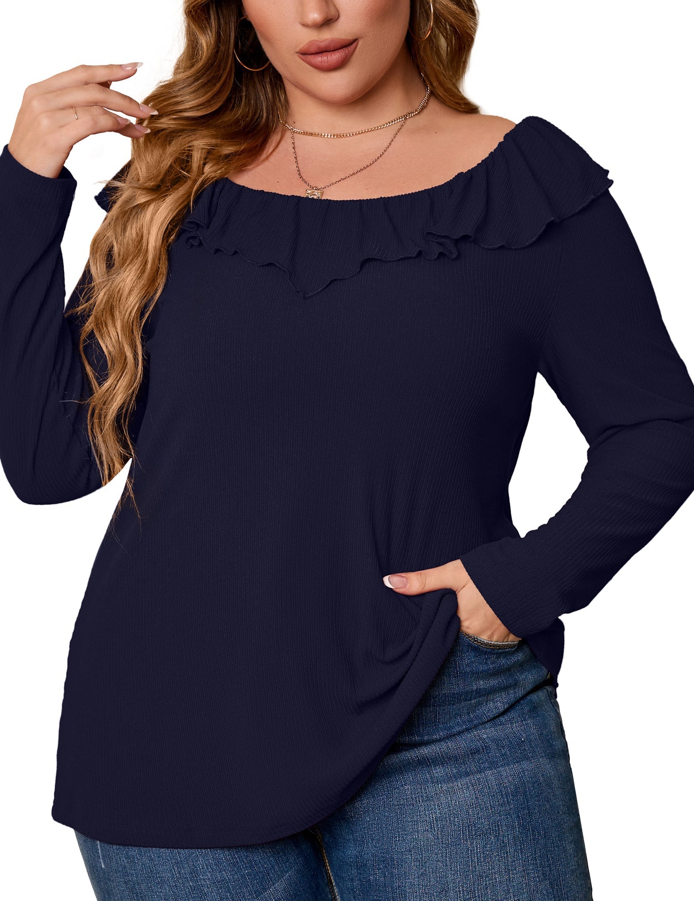 Women's Plus Size Long Sleeve T-Shirt