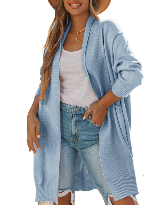 Women's Kimono Cardigan Chunky Knit Long Sleeve