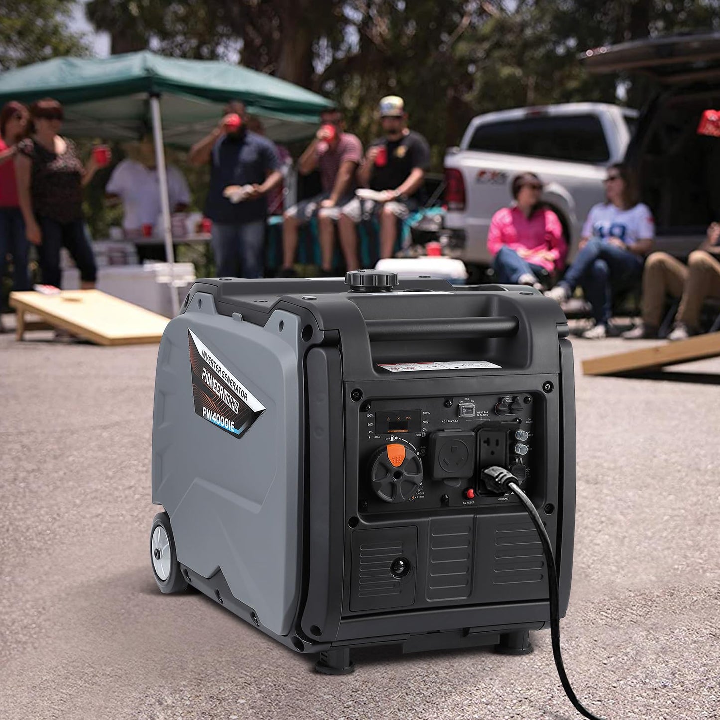 GARVEE 4000W Portable Inverter Generator Ultra Quiet Gas Engine with CO-Monitoring