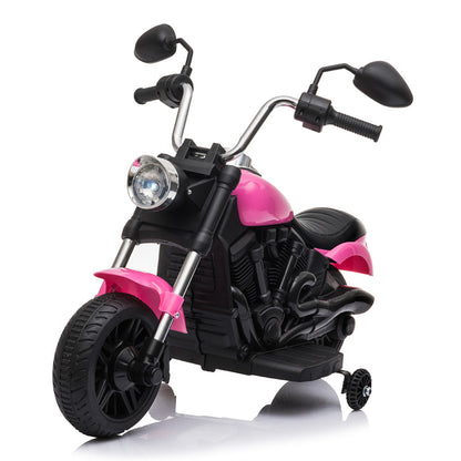 YIWA Children Electric Motorcycle with Auxiliary Wheel Single Drive 6v 4.5ah Electric Motorcycle Toy