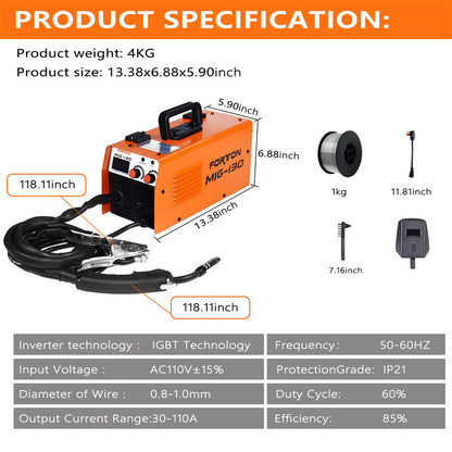 RONSHIN MIG130 Portable Mini Electric Welding Machine