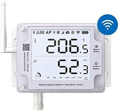 Ubibot Thermometer Hygrometer, Wireless Temperature Data Logger, Remote Humidity Monitor for Refrigerated Truck Free App Email Alarm, IFTTT 2.4GHz only (GS1-PL4G1RS WiFi & SIM GPS Location Tracker)