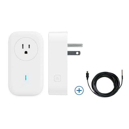UBiBot SP1 Smart Plug, Automatic Turn on by Connected Temperature Probe, Energy Monitoring and Timer Function, Delayed Switch (2.4G WiFi only, No hub Required) 1x DS18B20 Probe Included