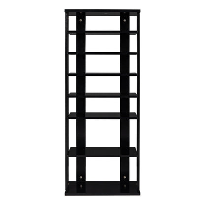 ALICIAN 7-layer Wooden Shoe Rack Storage Mount Household Furniture Room Organizer Black