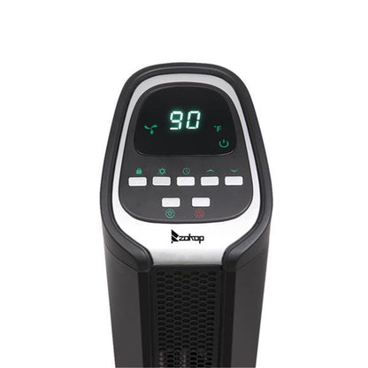 ZOKOP Digital Slim Space Heater 1500W with Two Heat Settings Black