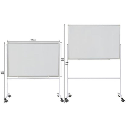 YIWA Erase Board Whiteboard Mobile Double-sided 60*90cm White