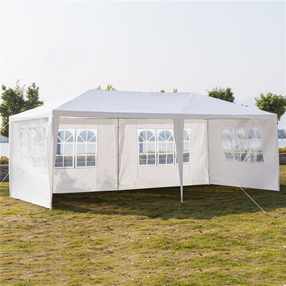 THBOXES 3x6m 6-sided 2 Doors Spiral Tube Pergola Waterproof Tent for Household Wedding Party