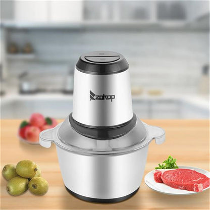 ZOKOP 2L Electric Meat Grinder Stainless Steel Sausage Maker Silver