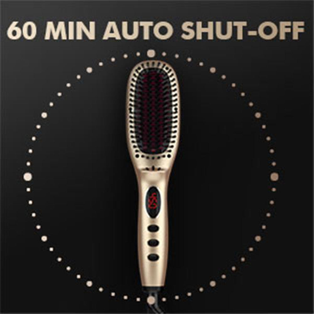 RONSHIN Rapid Heating Hair Straightener Brush Ceramic Heated Electric Comb