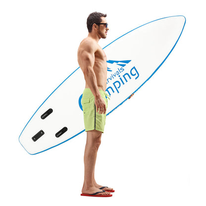 THBOXES Inflatable 11ft Paddle Board with Removable Fin Surfboard Blue