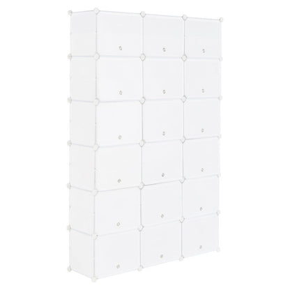 RONSHIN 3 Rows 12-tier Portable Shoe Rack Organizer Shoe Cabinet 122 x 32 x 180cm White