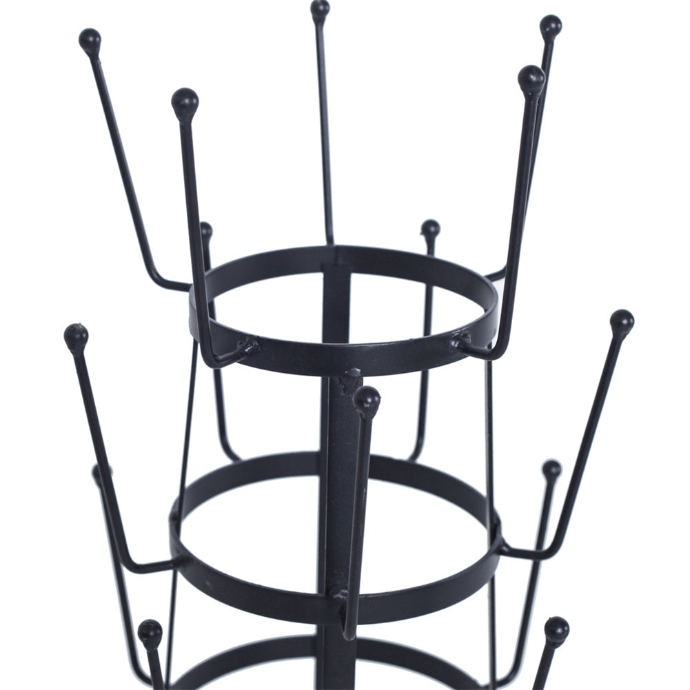 DISHYKOOKER Stylish Storage Rack Stand Kitchen Steel Holder Organizer Black