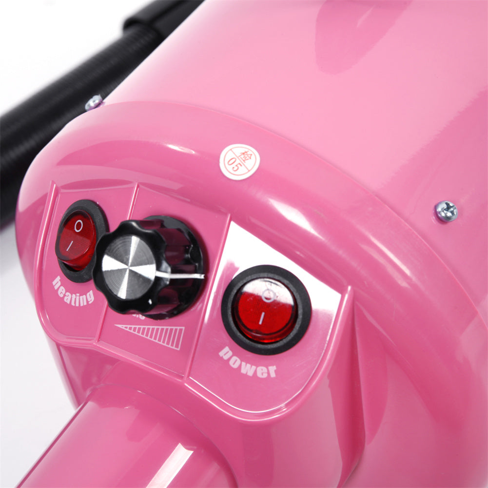 BEESCLOVER 2800W Pet Blow Hair Dryer Dog Grooming Cleaning Accessories Pink