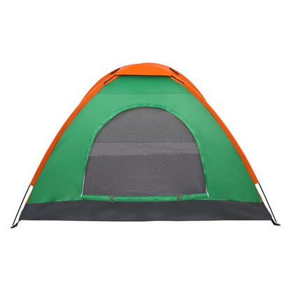 THBOXES 2 Person Tent Windproof Double Door Single Layer Camping Tent Green