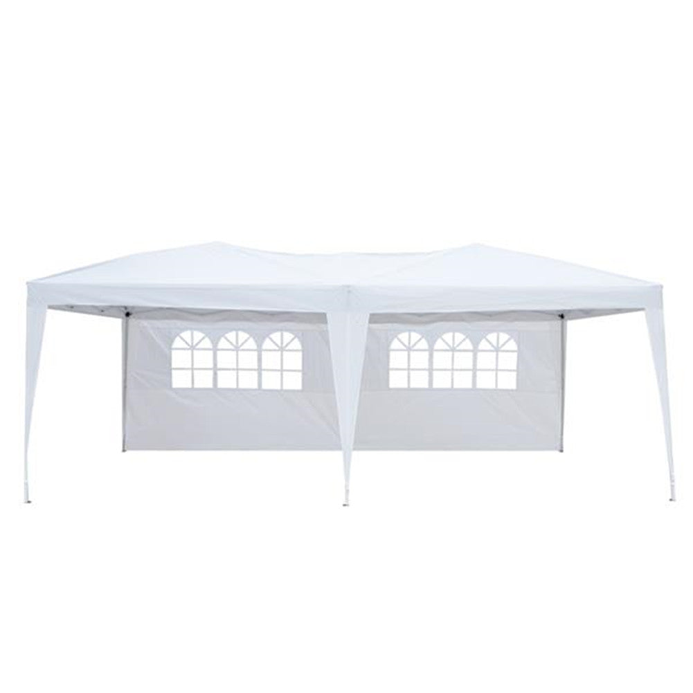 THBOXES Portable Instant Open Canopy Shade Shelter 2 Door Gazebo Tent White