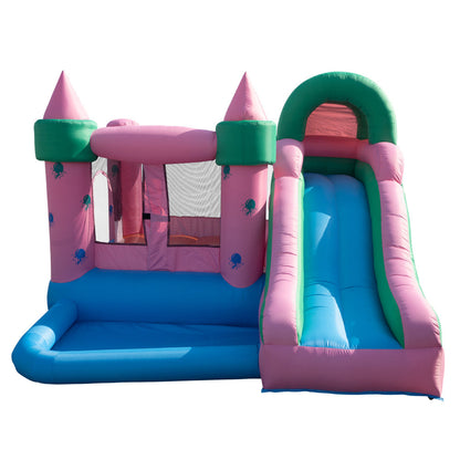 THBOXES Bounce House Inflatable Bouncer with Air Blower Bouncy Castle Pink