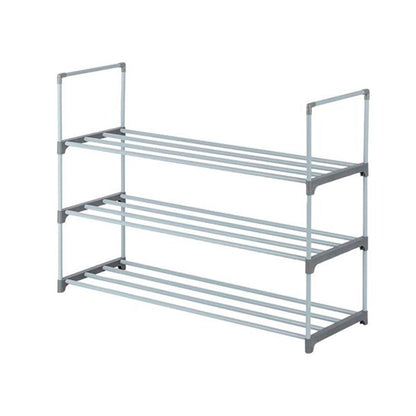 RONSHIN 3 Tier Stackable Shoes Rack Storage Shelf GREY