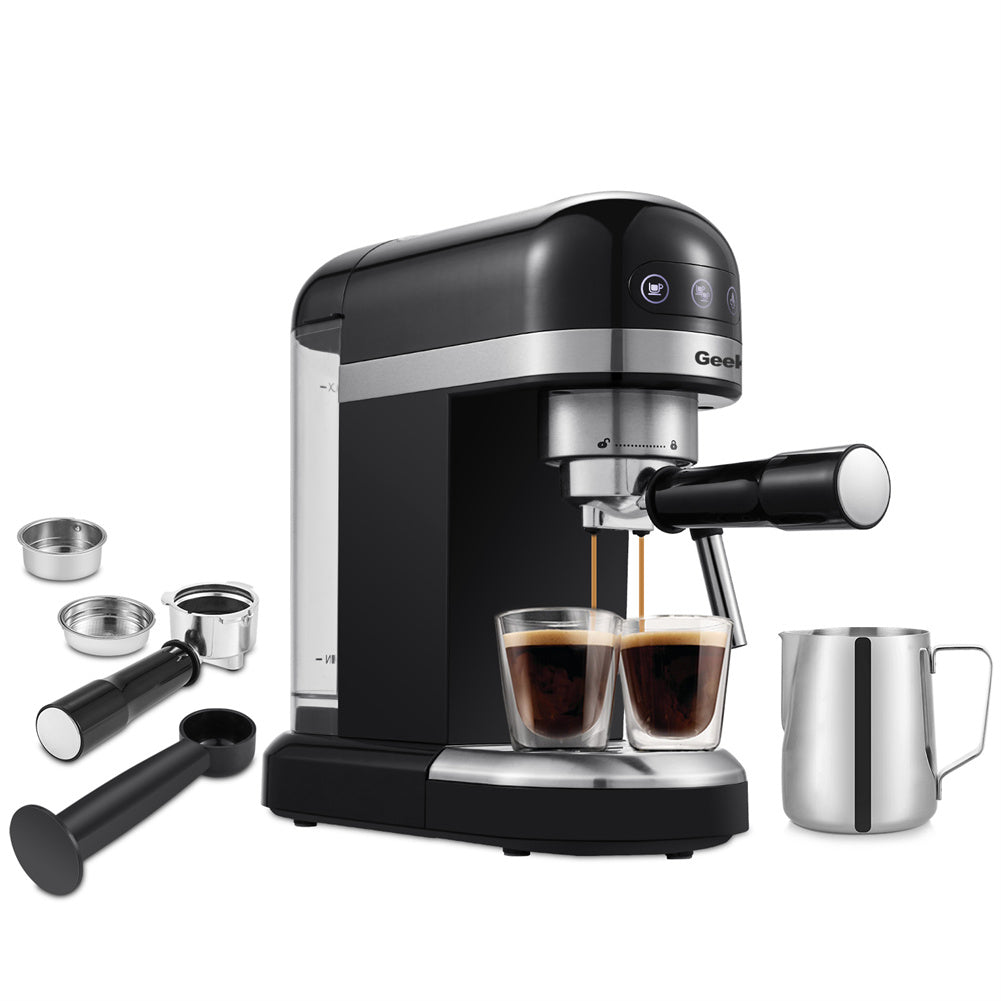 GEEK CHEF 1.4L Espresso Machine Coffee Maker Stainless Steel