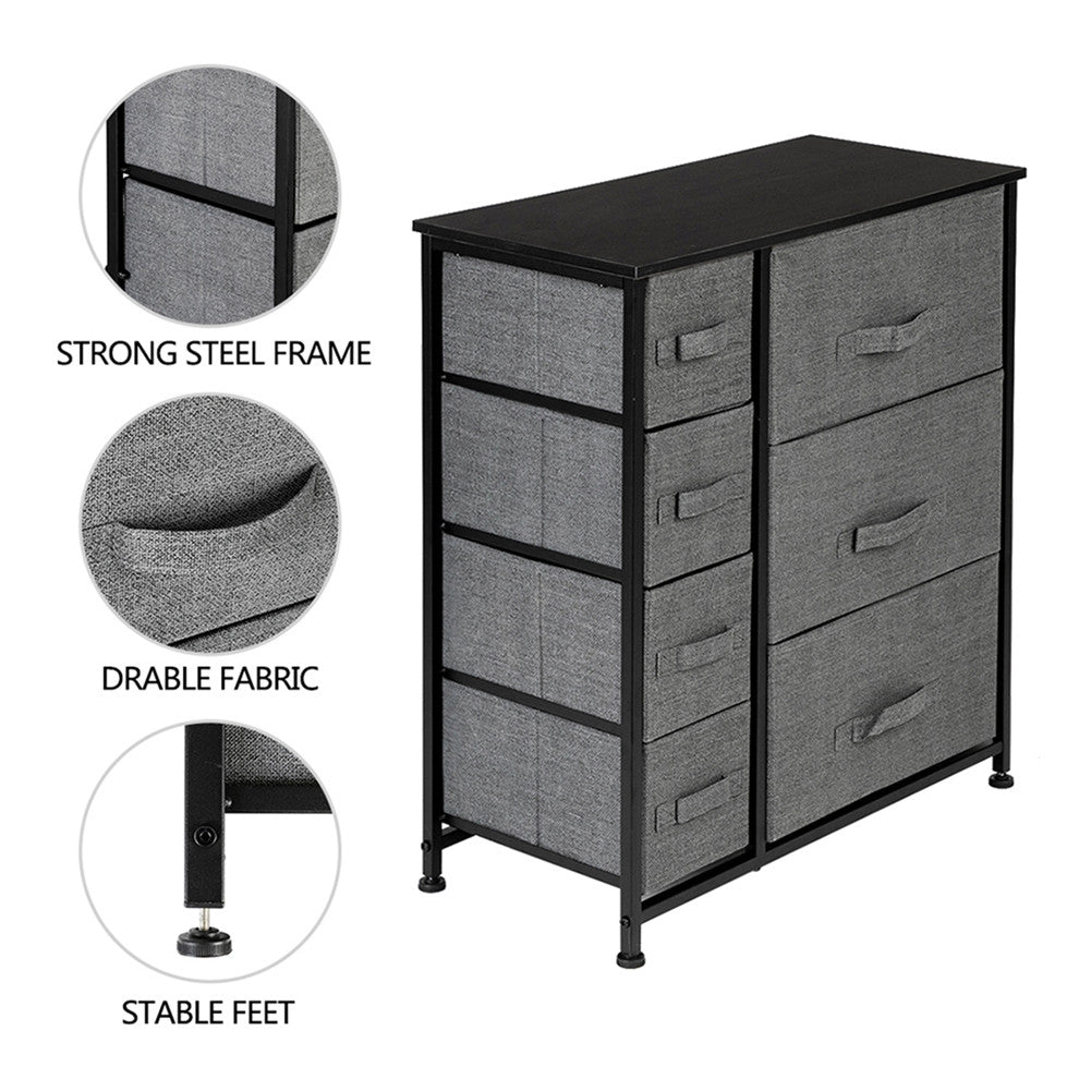 AMYOVE 7-Drawer Dresser Storage Cabinet for Bedroom Hallway Closet Office Organizer