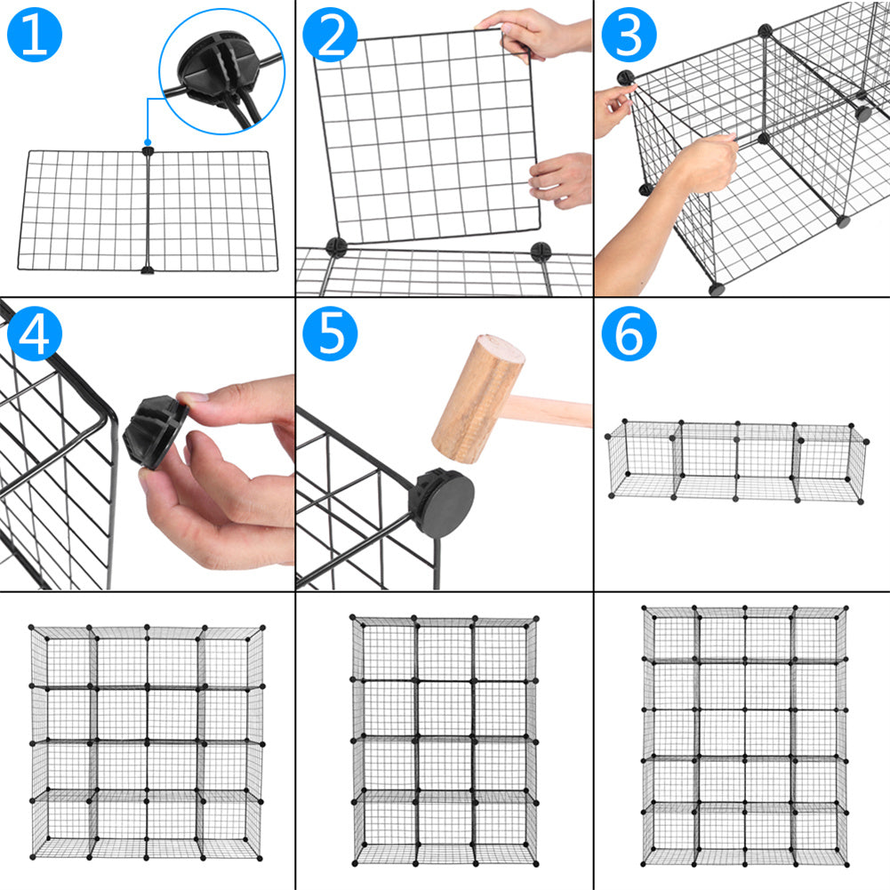 RONSHIN Diy 20-cube Storage Rack Multifunctional Unit Modular Organizer