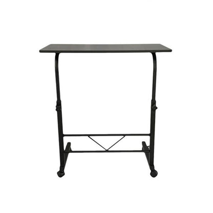 AMYOVE Side Table Height Adjustable Coffee Snack Table Black