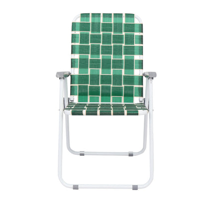 ALICIAN 2pcs Beach Chair Steel Tube Bearing 120kg Folding Beach Chair Dark Green Stripes