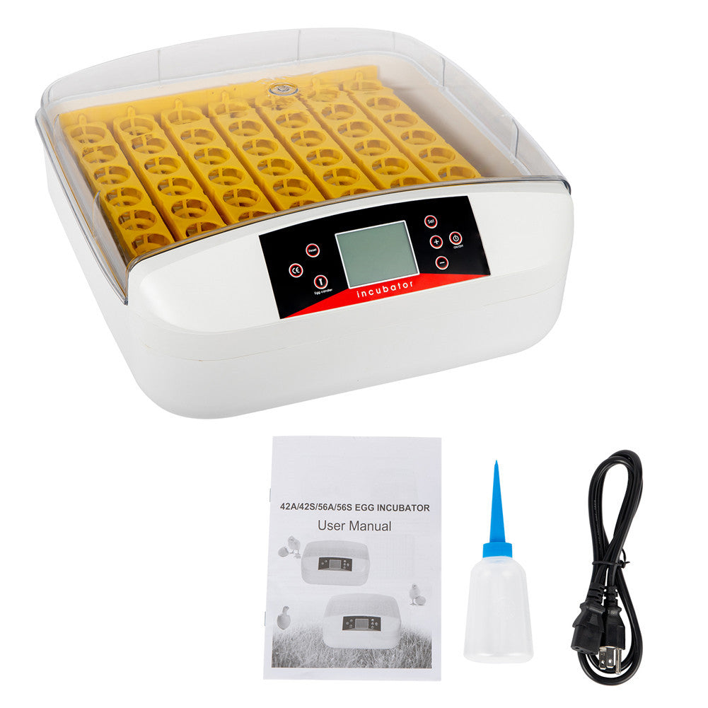 DISHYKOOKER Automatic Incubator 56 Eggs Incubator ABS Transparent White