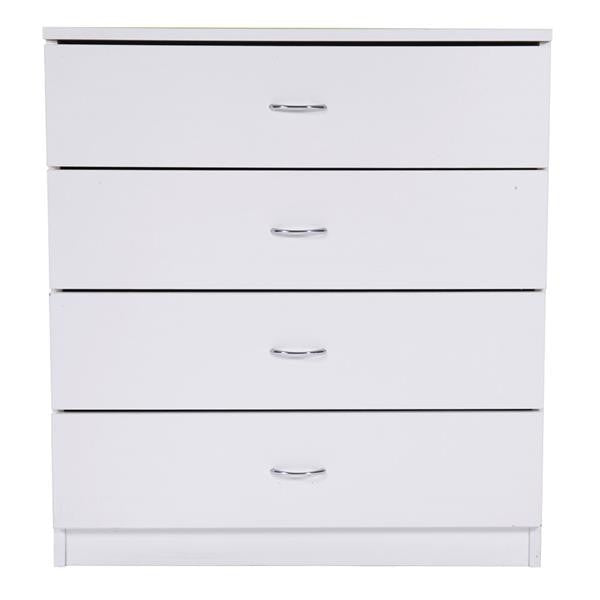 AMYOVE Fiberboard Wood Cabinet Dresser with 4-drawer White