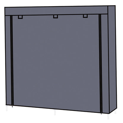 RONSHIN 7 Layers 14 Grids Shoe Cabinet Storage Rack 110*28*115cm GREY