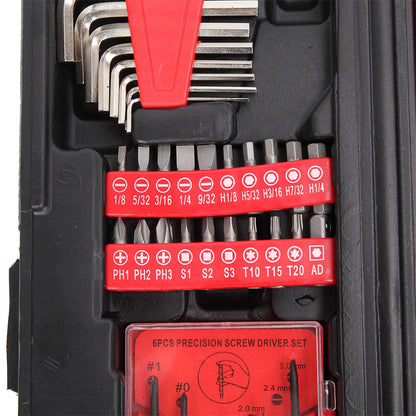 RONSHIN 136pcs Tool Set Carbon Steel General Household Home Repair Mechanic Hand Tools Kit