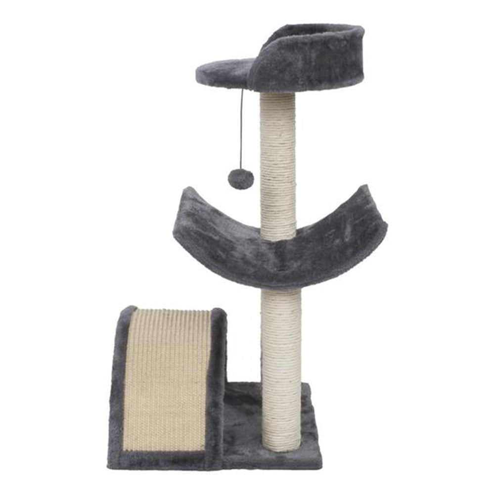 BEESCLOVER Cat Condo Set 28-inch Tree Tower Scratching Post Step Ladder Grey