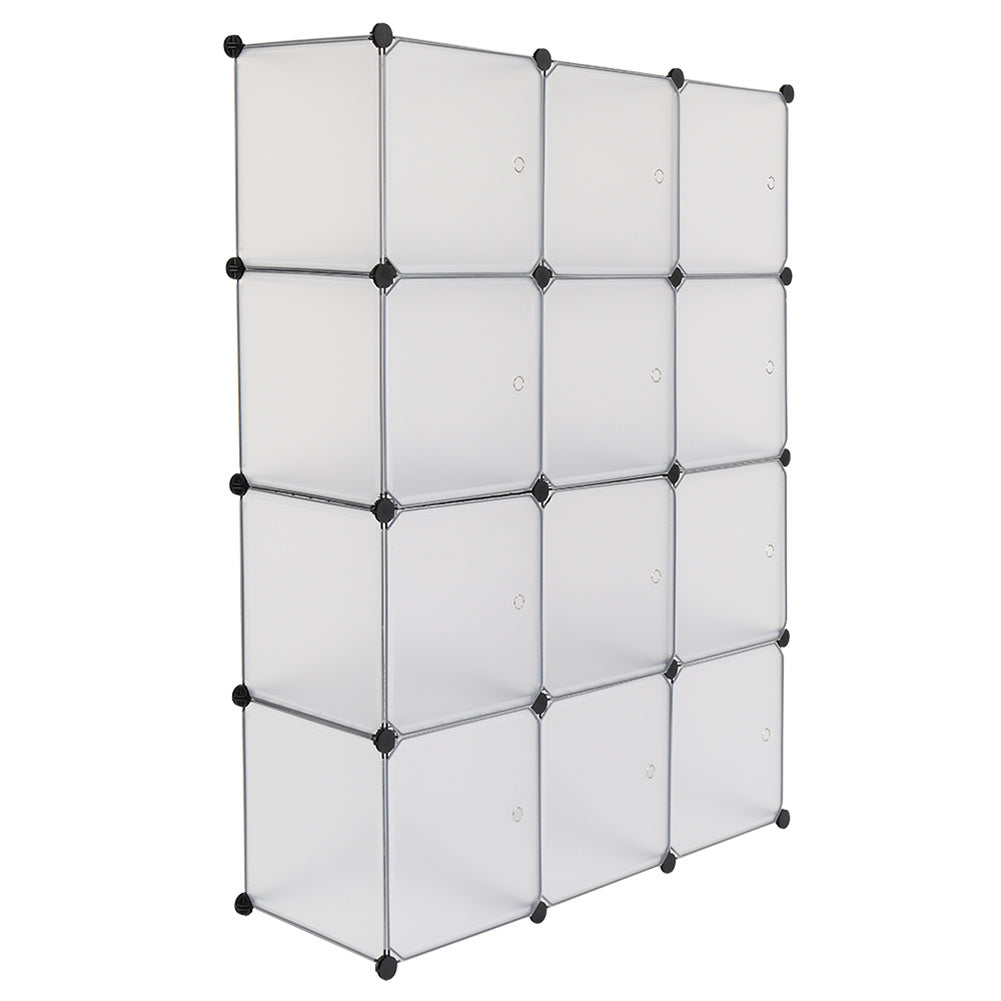 RONSHIN Storage Shelf 4 Layers 12-Cube 35x35x35 Cube Storage Cabinet with Door