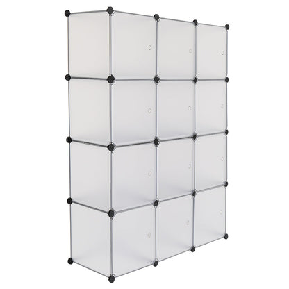 RONSHIN Storage Shelf 4 Layers 12-Cube 35x35x35 Cube Storage Cabinet with Door