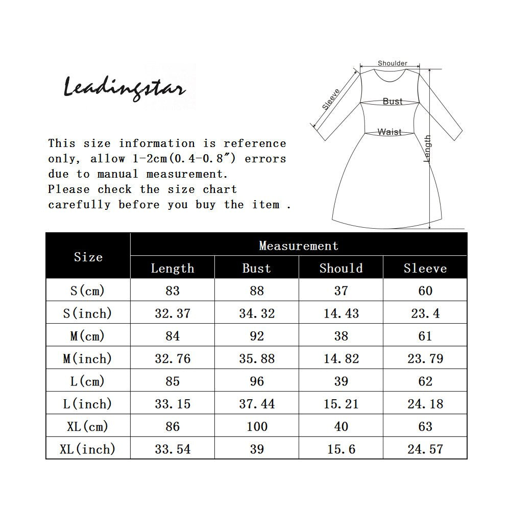 YESFASHION Women Long Sleeve Tunic Top Shirt Dress Casual Dress