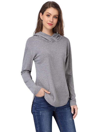 Women Long Sleeve Pullover Hoodies Tops Casual Loose Hooded Sweatshirt