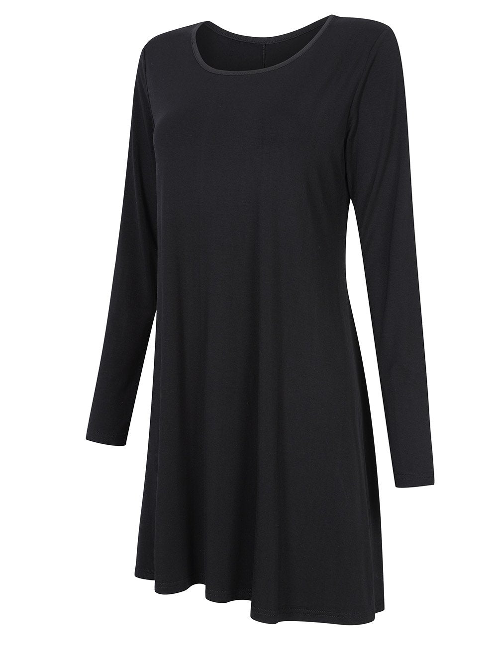 YESFASHION Women Long Sleeve Tunic Top Shirt Dress Casual Dress