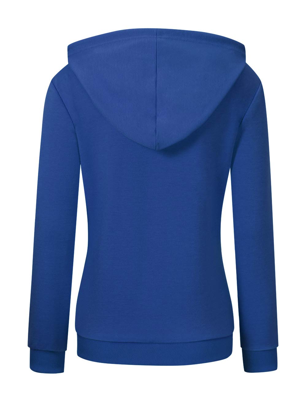 Women's Casual Knitted Zip-up Hoodie Basic Long Sleeve Hoodie Jackets with Kanga Pocket