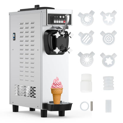 GARVEE 4.7-5.8Gal/H 1200W Commercial Ice Cream Machine Countertop Soft Serve Ice Cream Yogurt Machine