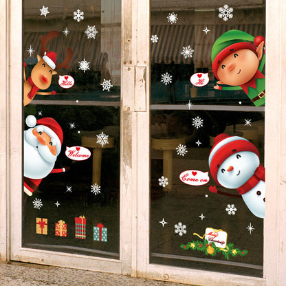 YIWA 10pcs Electrostatic Film Christmas Window Stickers